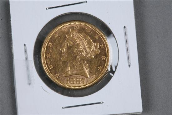 Appraisal: S GOLD COIN Liberty head on obverse eagle on reverse