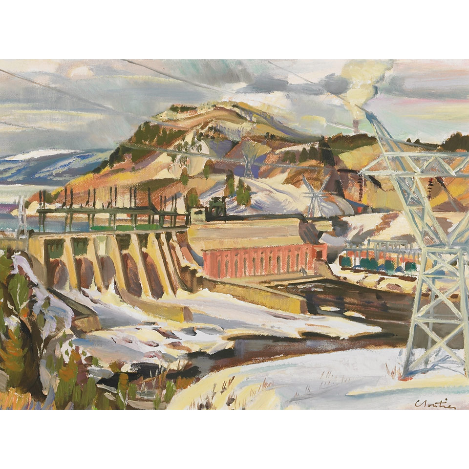 Appraisal: ALBERT EDWARD CLOUTIER R C A QUEBEC POWER DAM oil