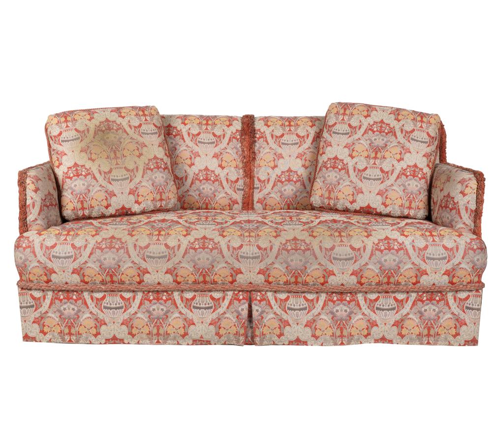 Appraisal: FULLY UPHOLSTERED SOFAmanufacturer unknown Provenance Chuck Fries Godfather of the