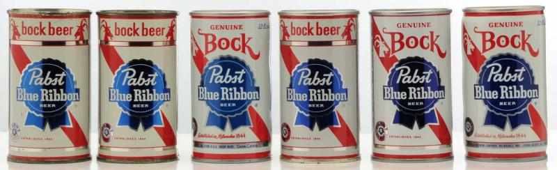 Appraisal: Pabst Bock Beer Cans Includes two open bottom flat tops