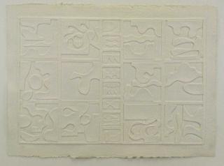 Appraisal: NEVELSON Louise Cast Paper Relief Dawn' Clouds From an edition