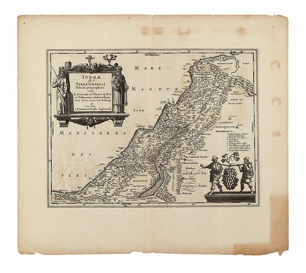 Appraisal: HOLY LAND Janssonius Johannes Judaeae seu Terrae Israelis Double-page engraved