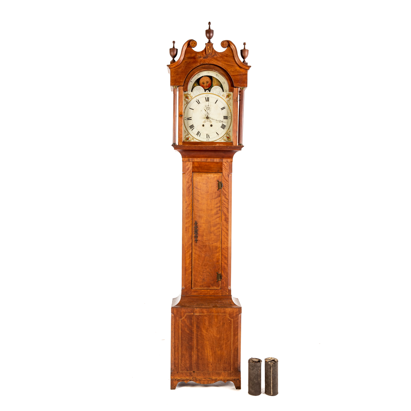 Appraisal: FEDERAL WALNUT TALL CASE CLOCK Maryland circa - possibly John