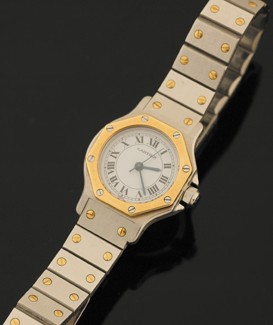 Appraisal: A Ladies Cartier Santos wristwatch Circa Automatic movement fully jewelled