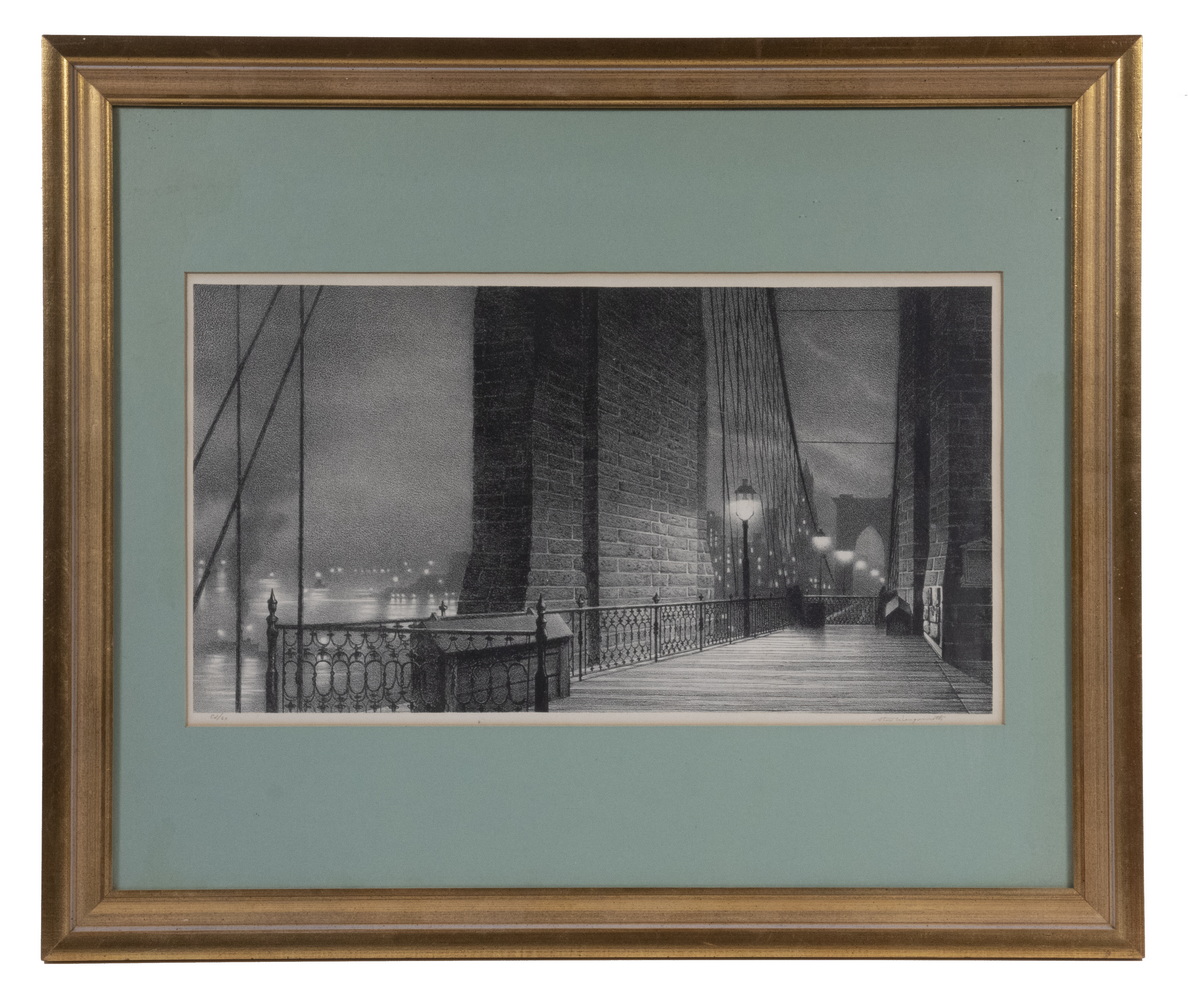 Appraisal: STOW WENGENROTH NY MA - Manhattan Gateway Brooklyn Bridge Night