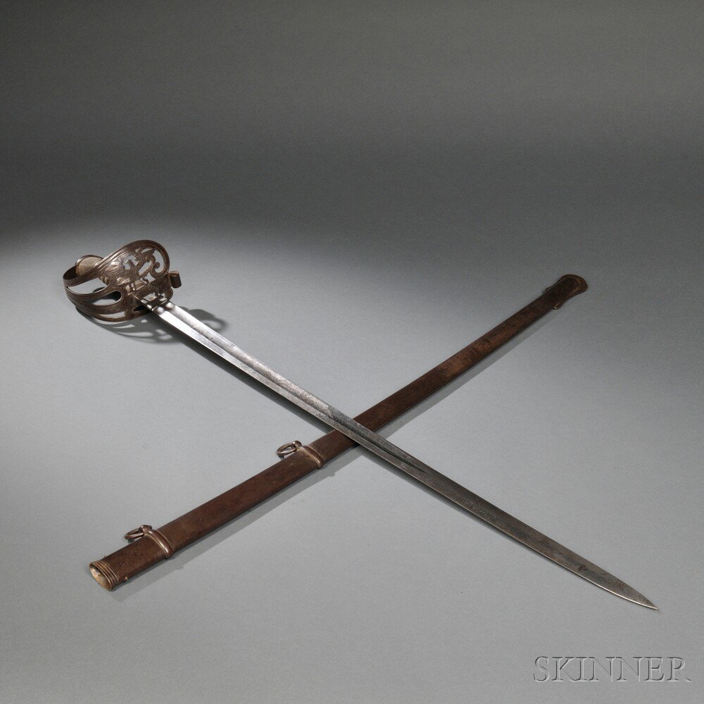 Appraisal: Identified Model Non-regulation Foot Officer's Sword c - steel hilt