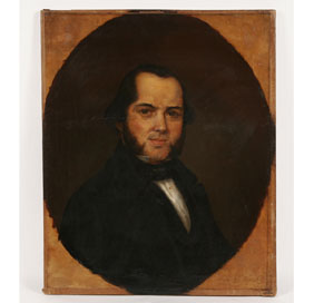 Appraisal: Oval portrait of a man Mr E Ward identified lower