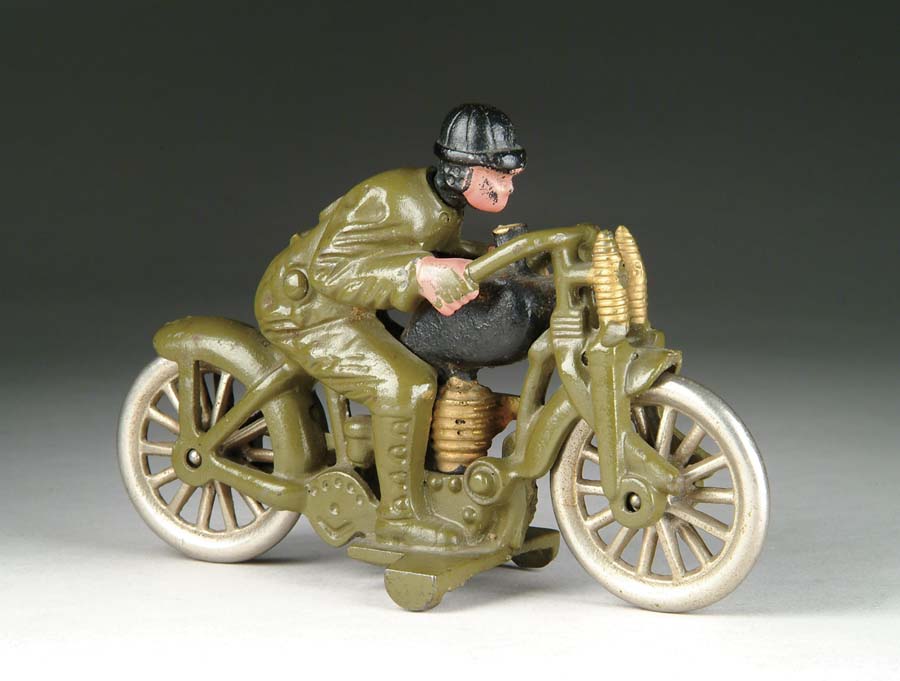 Appraisal: HUBLEY HILL CLIMBER MOTORCYCLE Brightly enameled olive green cycle carrying