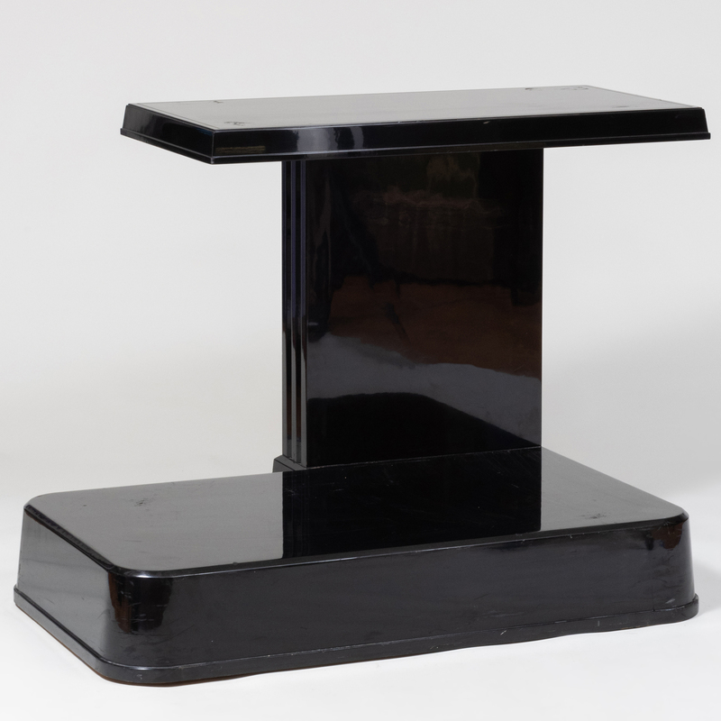 Appraisal: Black Lacquer Display Table Sand Approximately x ft in x