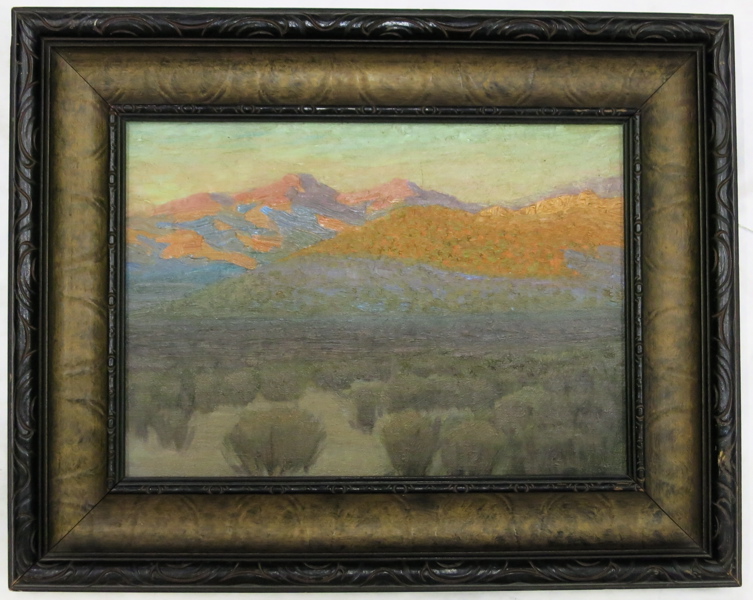 Appraisal: R BURKETT OIL ON BOARD American early th century California