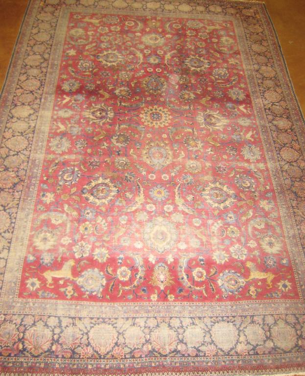 Appraisal: A bordered Persian large Rug with all over palmette design