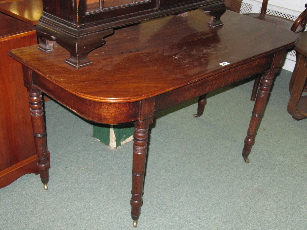 Appraisal: Part mahogany D-end dining table