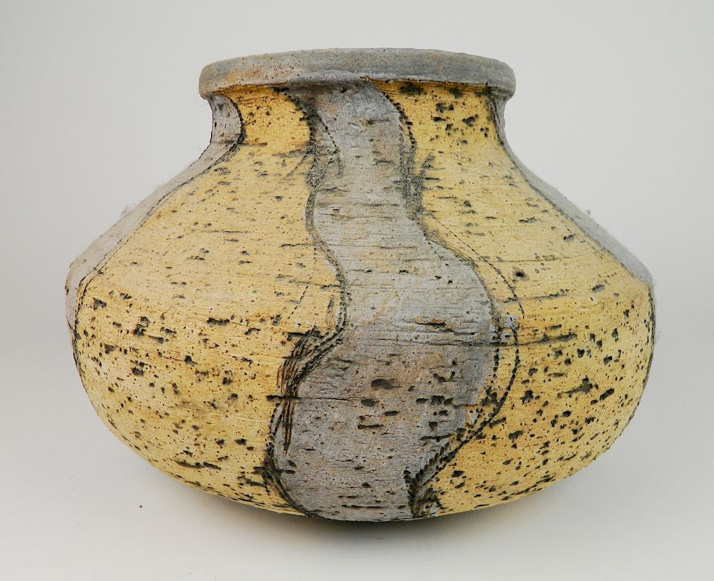 Appraisal: Michael Gubkin ceramic vase Michael Gubkin American th st c