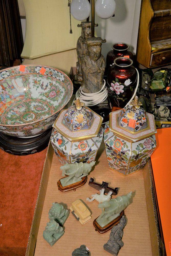 Appraisal: Group Lot of Assorted Items to include pair of ironstone