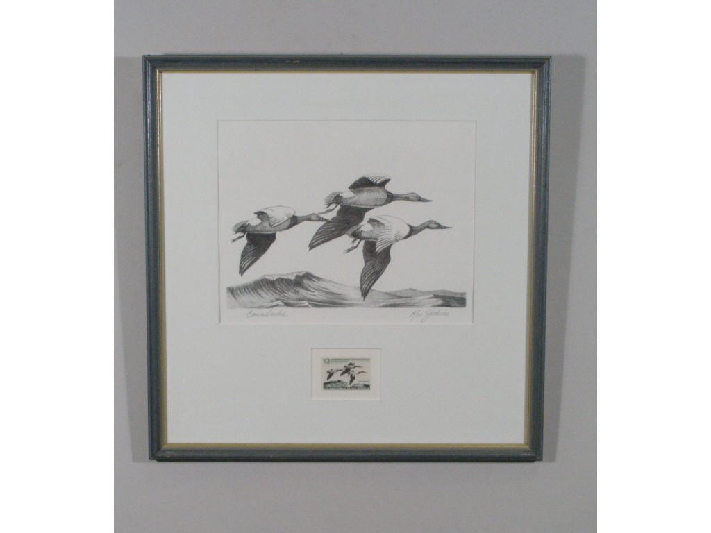 Appraisal: Federal Duck Stamp Print Stamp by R Jenkins stone lithograph