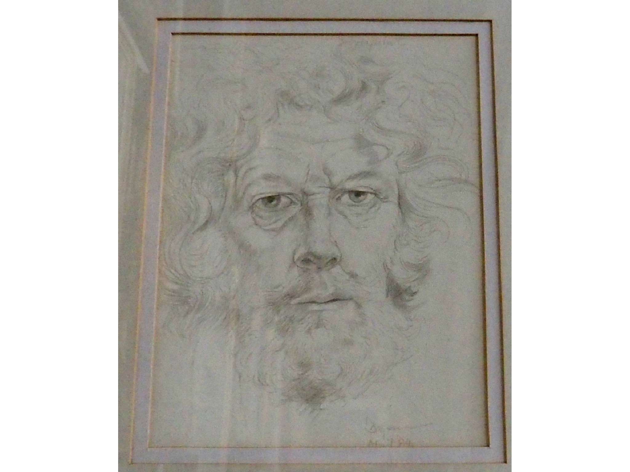 Appraisal: DAN FERGUSON Self portrait signed and dated silverpoint