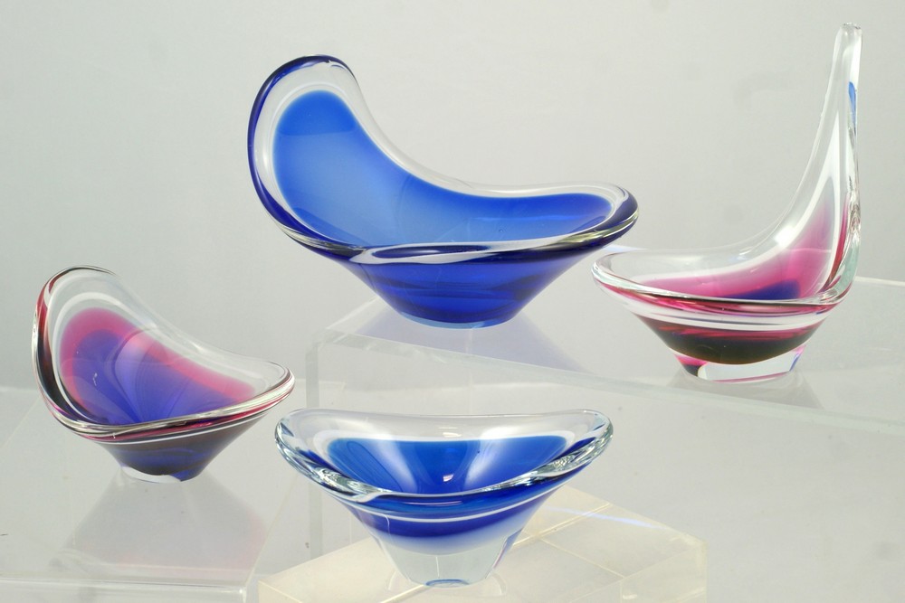 Appraisal: pcs of Flygsfors Art Glass all signed on bottom tallest