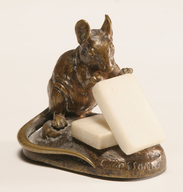 Appraisal: Clovis Edmond Masson French - bronze sculpture of a mouse