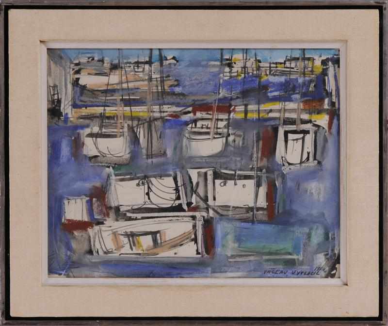 Appraisal: VACLAV VYTLACIL AMERICAN - HARBOR VIEW Gouache on paper signed