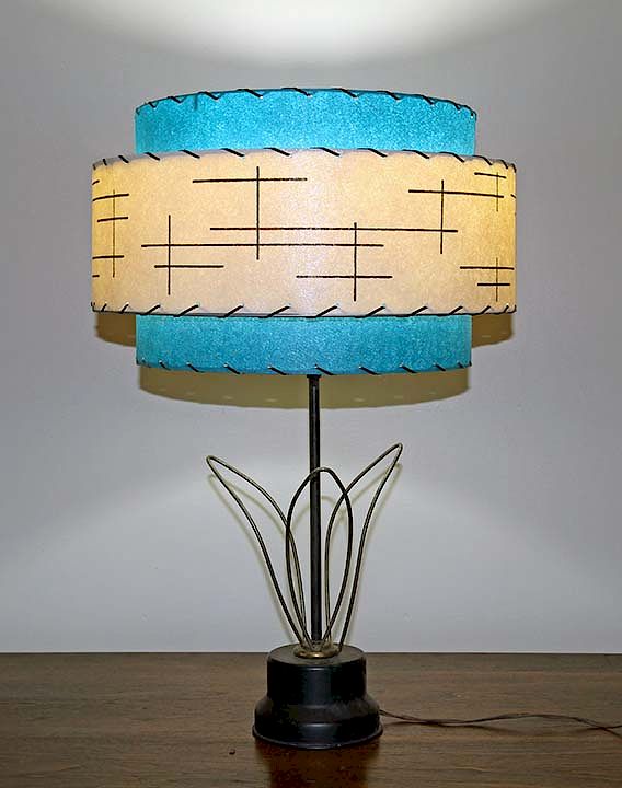 Appraisal: Mid-Century Lamp Exclusive on Bidsquare A brass and black lamp