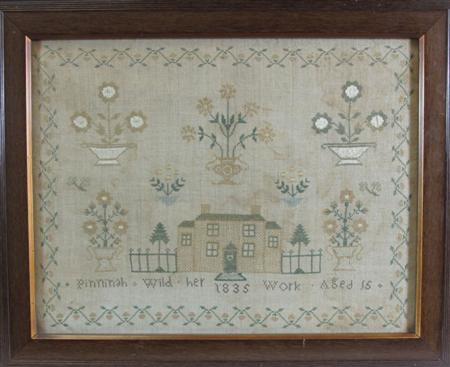 Appraisal: An early mid th century sampler 'Pinninah Wild her work