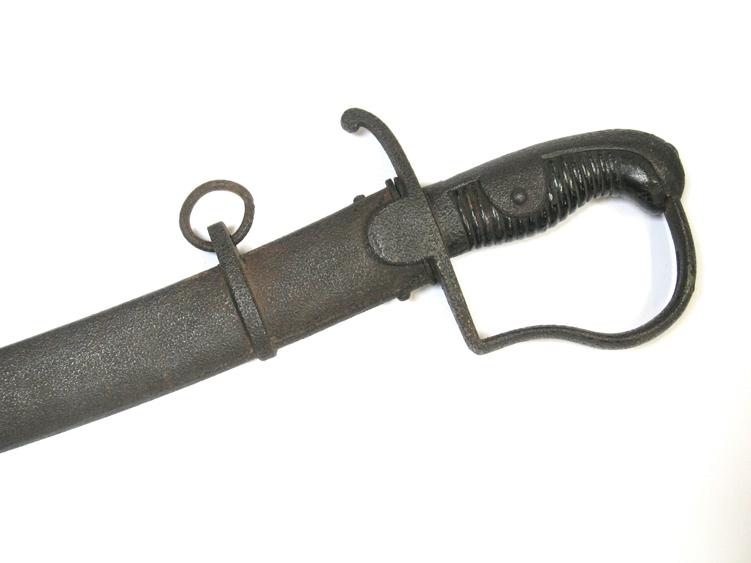 Appraisal: A SABRE IN METAL SCABBARD bearing a label Carried by