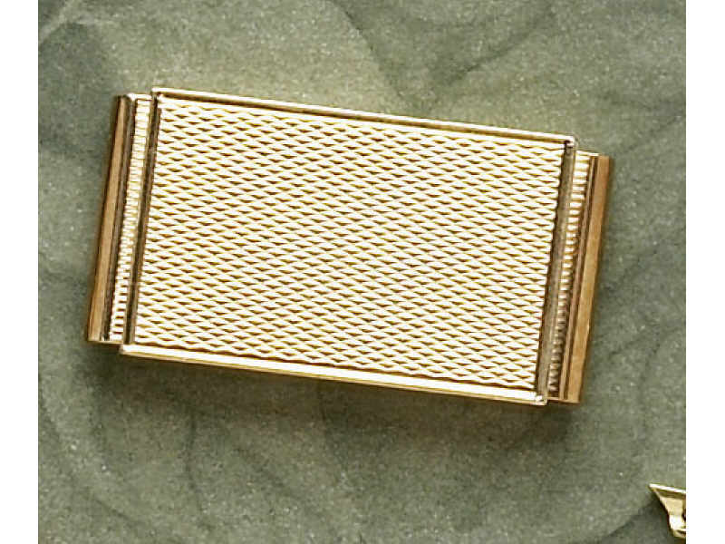 Appraisal: PILLBOX k yellow gold rectangular Tamis style pillbox with barley-corn