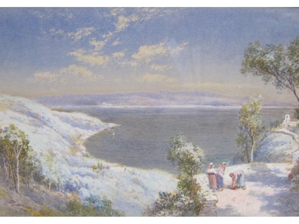 Appraisal: CHARLES ROWBOTHAM Figures on a coastal Track a coastal view