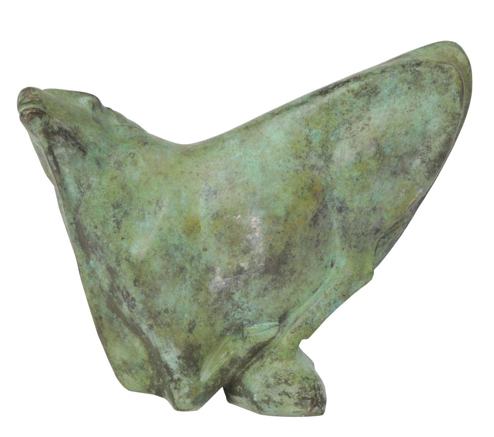 Appraisal: BARBARA BERETICH - IBEXbronze with verdigris patination unsigned Provenance The