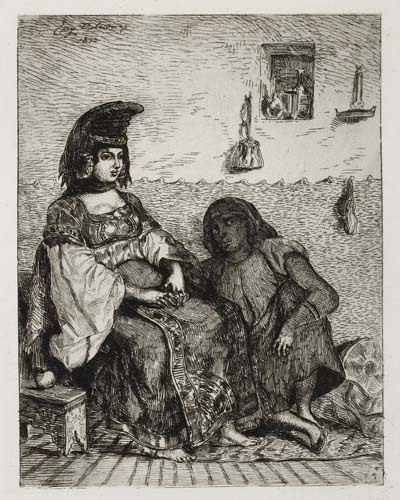 Appraisal: EUG NE DELACROIX Juive d'Alger Etching x mm x inches