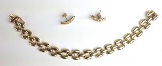 Appraisal: k y g chain bracelet l with similar pair link