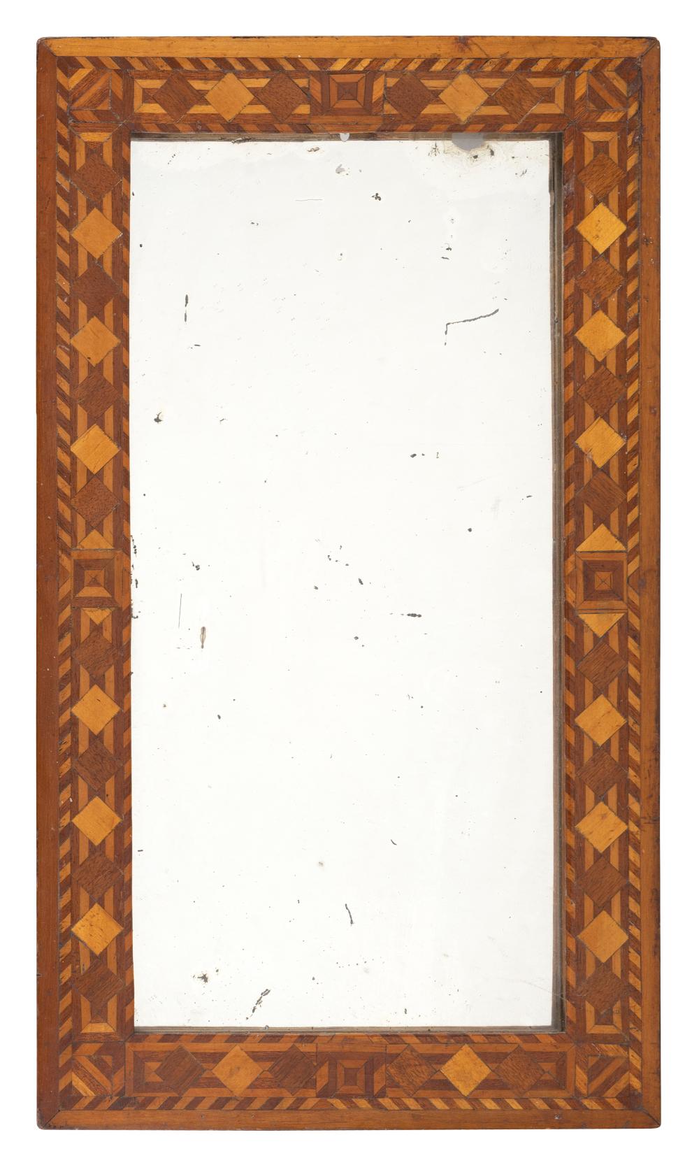 Appraisal: INLAID MIRROR EARLY TH CENTURY HEIGHT WIDTH INLAID MIRROR Early