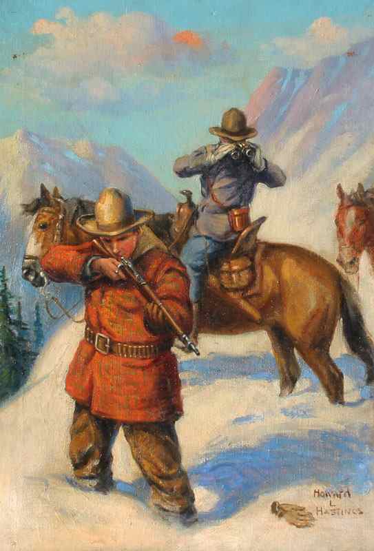 Appraisal: HASTINGS Howard American th C ''Canadian Mounties on the Hunt''