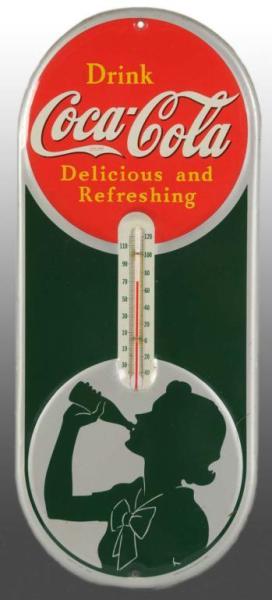 Appraisal: Embossed Tin Coca-Cola Thermometer Description Only a few small scratches