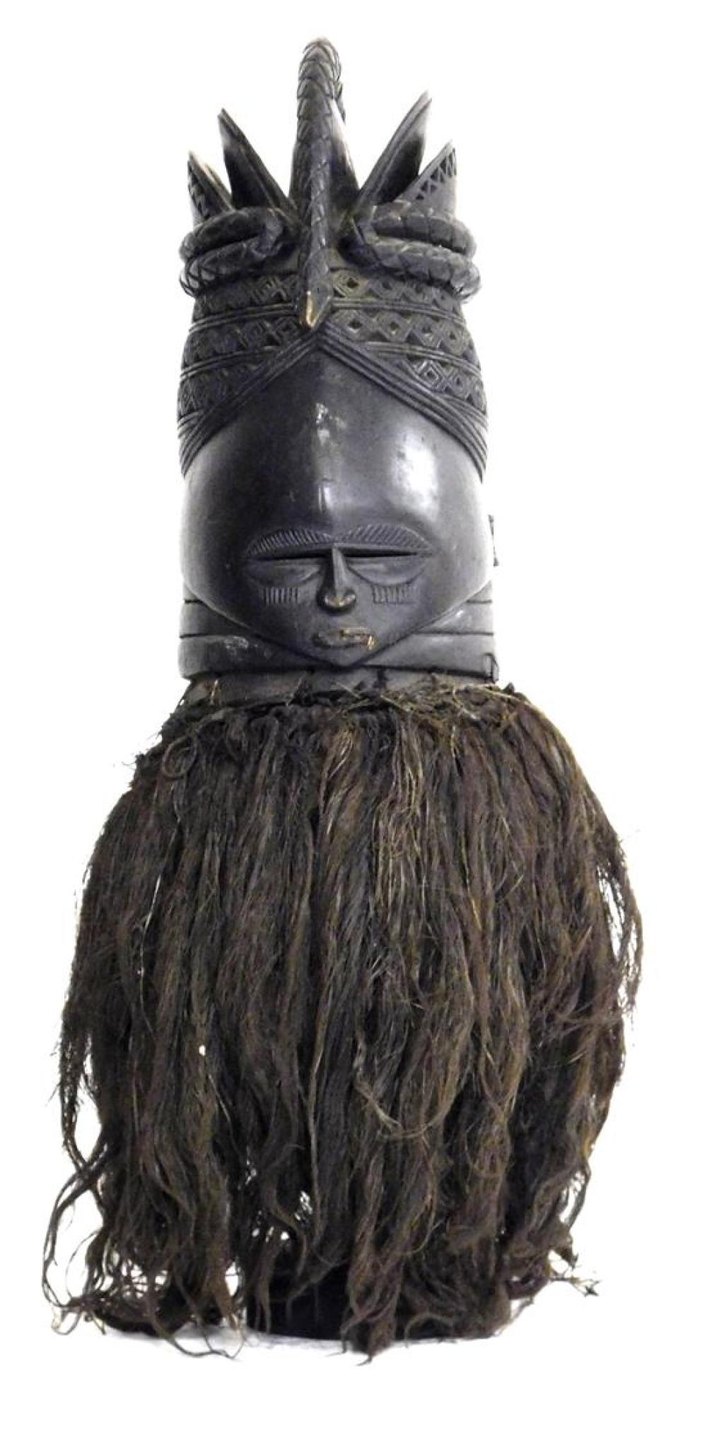 Appraisal: TRIBAL Sande Society Helmet Mask Sierra Leone th C wood