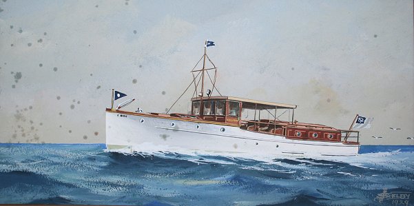 Appraisal: SELBY Joe American - ''Siliqua a Boat Portrait'' Gouache ''