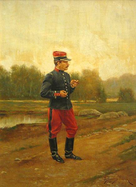 Appraisal: tienne Prosper Berne-Bellecour French - A French officer of the