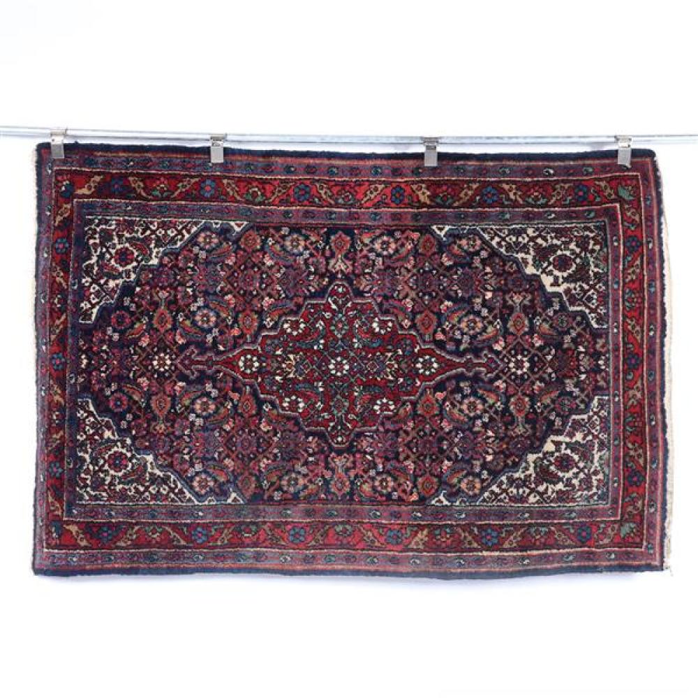 Appraisal: HANDMADE IMPORTED PERSIAN IRAN HAMADAN BIBIKABAD ORIENTAL RUG WOOL ON