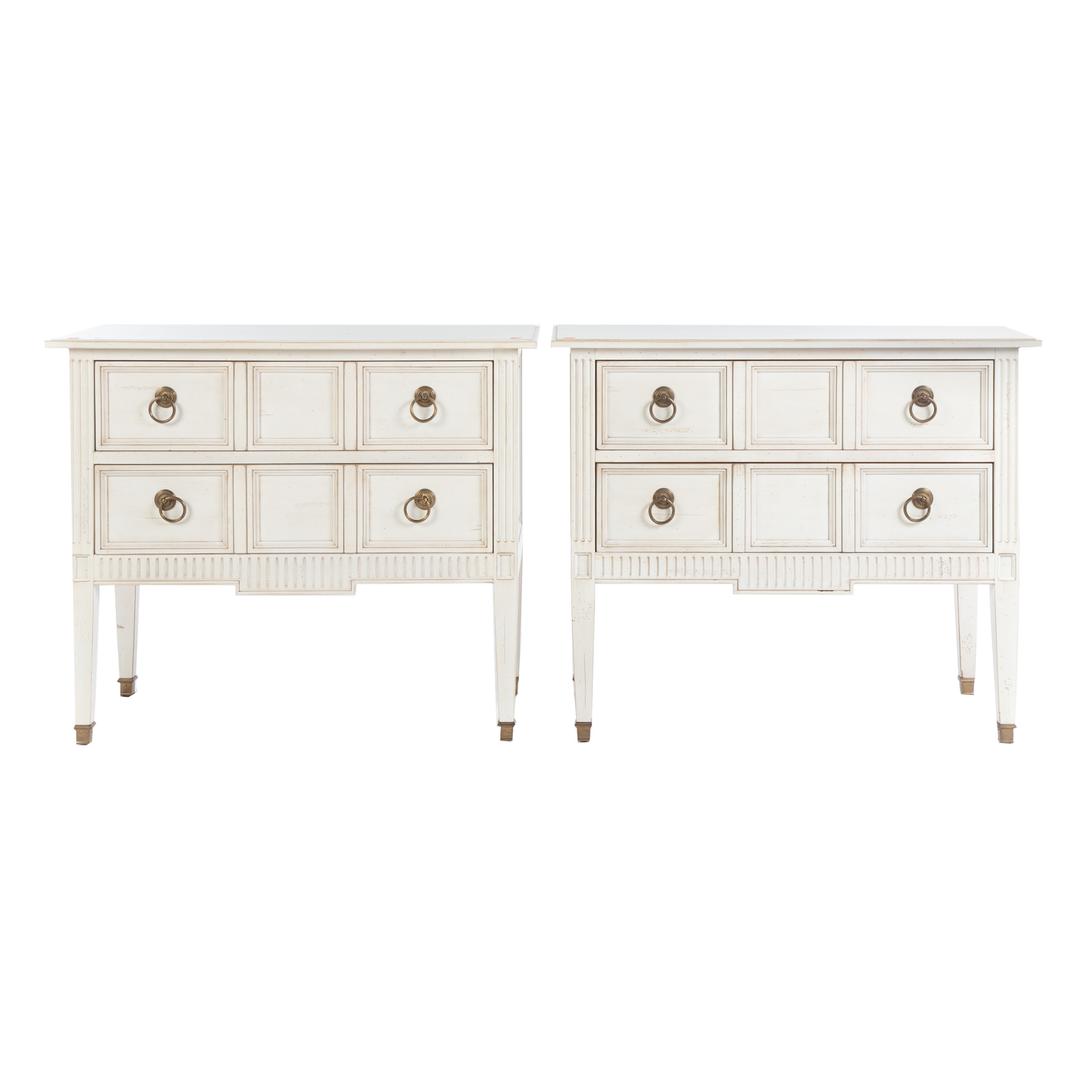 Appraisal: A PAIR OF HICKORY WHITE CONTEMPORARY BEDSIDE CHESTS th century