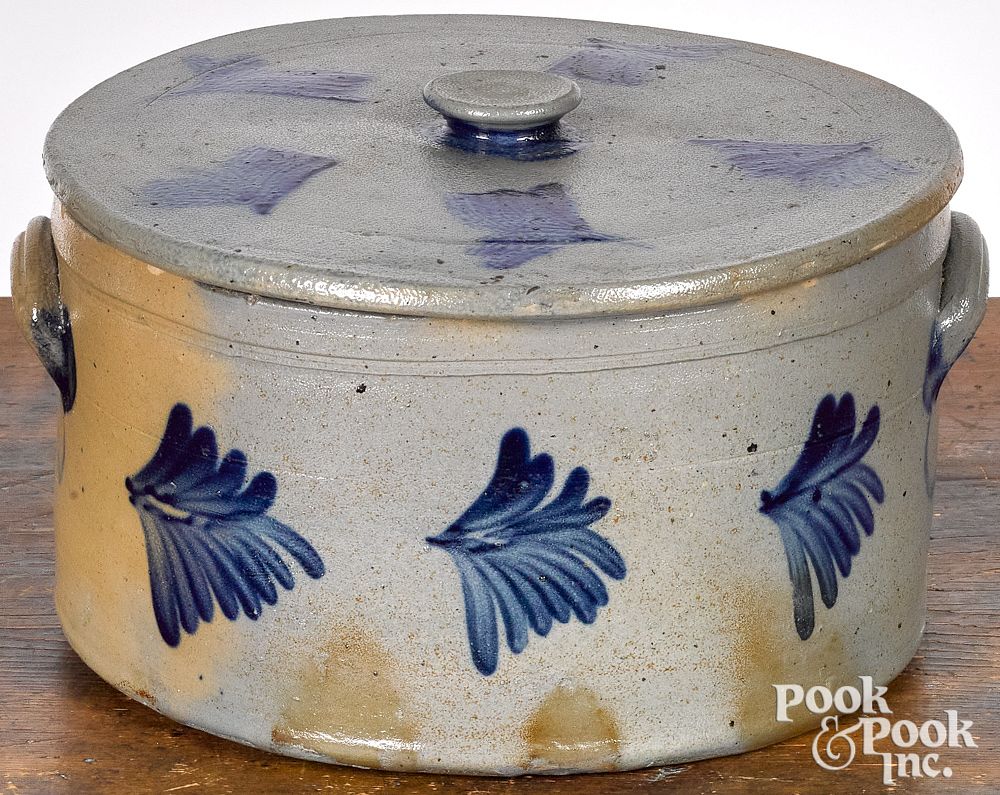 Appraisal: Philadelphia lidded two-gallon stoneware crock Philadelphia lidded two-gallon stoneware crock