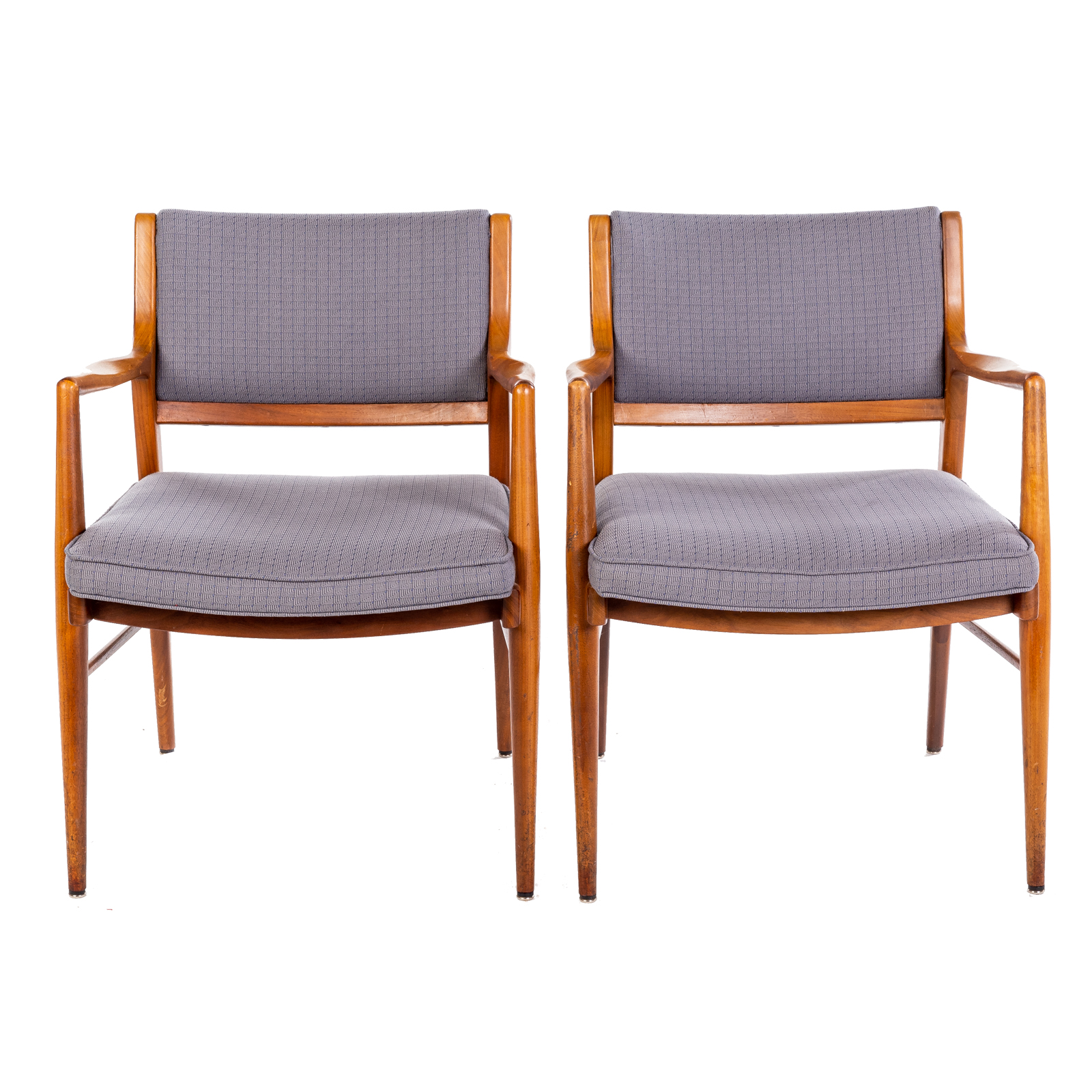 Appraisal: PAIR OF DANISH MID-CENTURY STYLE ARM CHAIRS Teak wood in