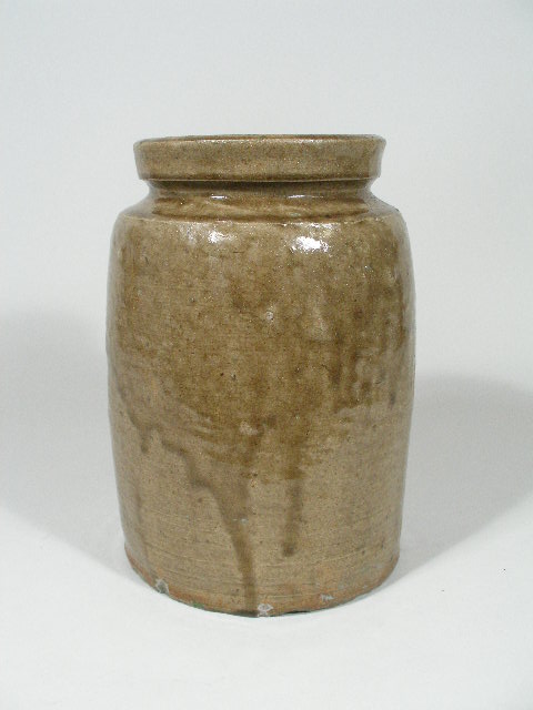 Appraisal: Edgefield District Storage Jar one gallon pottery size medium khaki