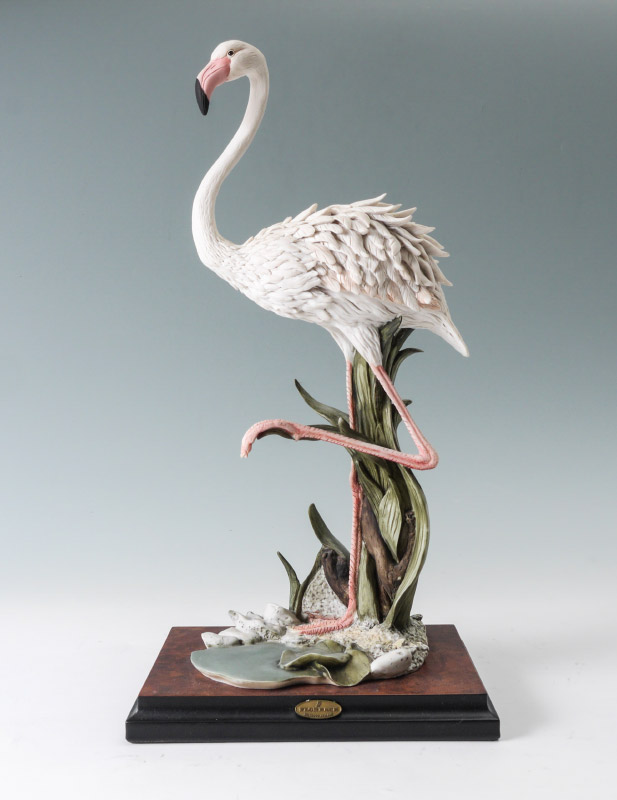 Appraisal: GIUSEPPE ARMANI FIGURINE FLAMINGO S Limited Edition ''h x ''