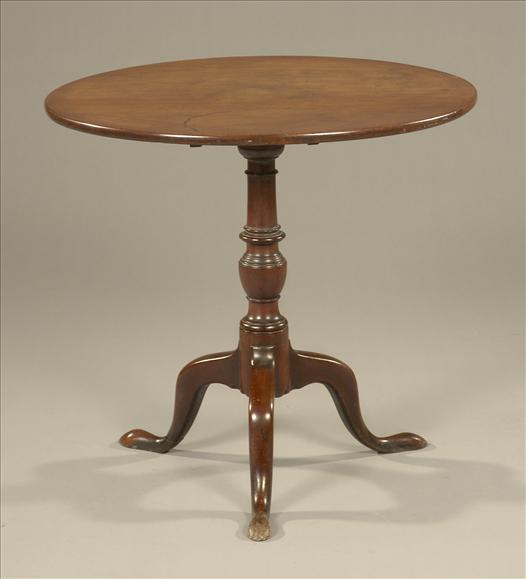 Appraisal: A George III mahogany tripod tea table third quarter th