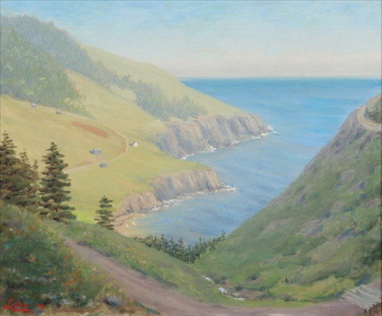 Appraisal: ARNOLD WARBURTON LAHEE American - NOVA SCOTIA CLIFFS BY THE