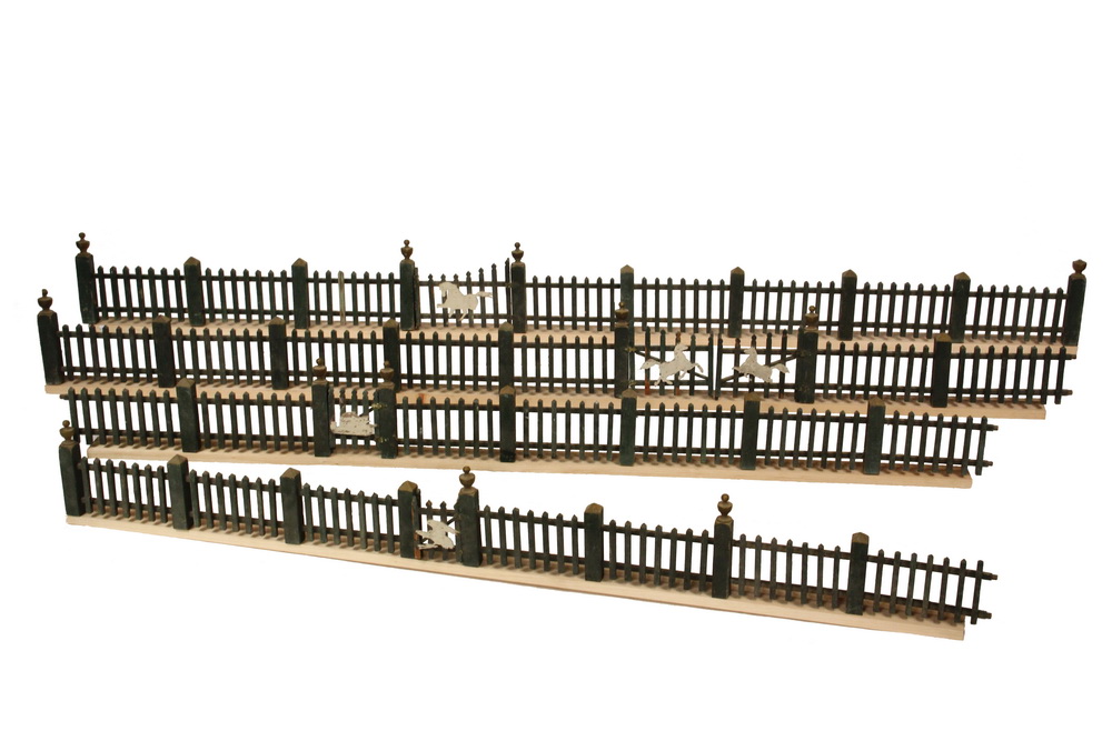 Appraisal: FOLK ART TOY FENCE - Ranch Enclosure circa 's a