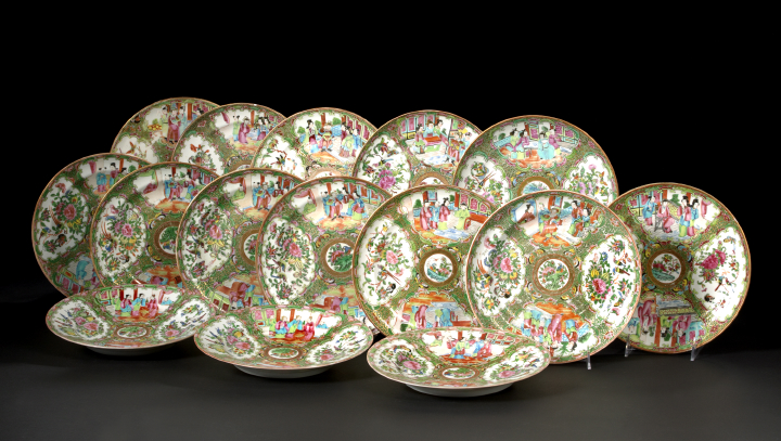 Appraisal: Group of Fifteen Chinese Export Porcelain Dishes late th early