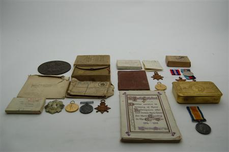 Appraisal: A collection of WW medals a KIA - trio with