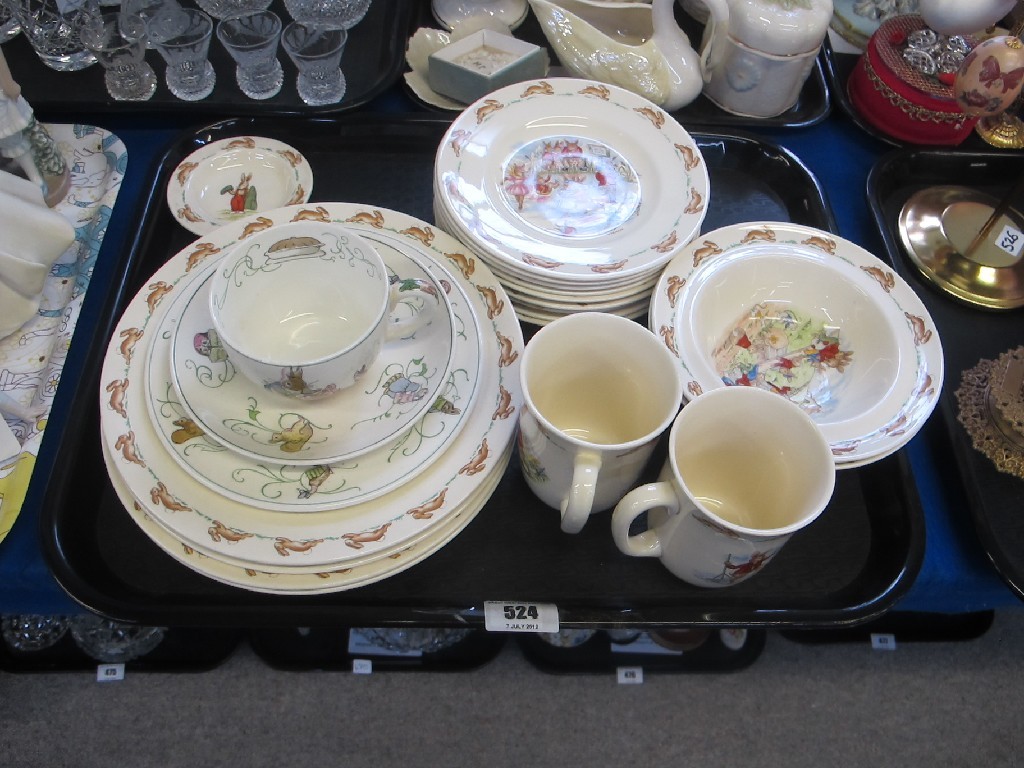 Appraisal: Tray of Royal Doulton Bunnykins nursery wares and a Wedgwood