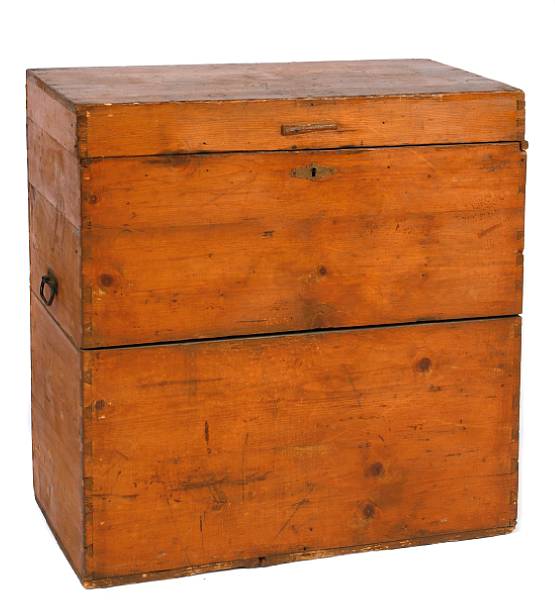 Appraisal: A Provincial campaign pine chest height in width in depth